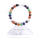 Wholesale 7 Chakra Stone Beads Men's Round Beads Bracelet with Music Symbols Bracelet